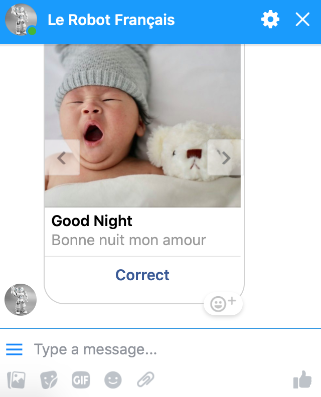 le robot français messenger bot